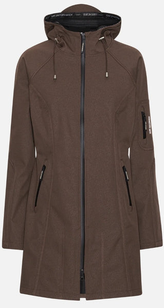 Ilse Jacobsen 3/4 Raincoat- Chocolate Brown