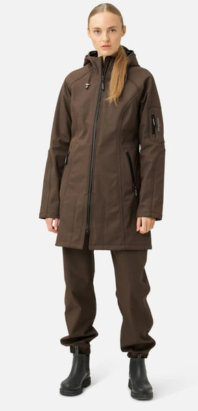 Ilse Jacobsen 3/4 Raincoat- Chocolate Brown