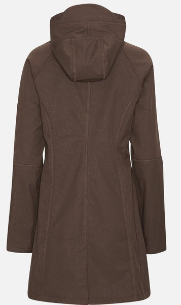 Ilse Jacobsen 3/4 Raincoat- Chocolate Brown