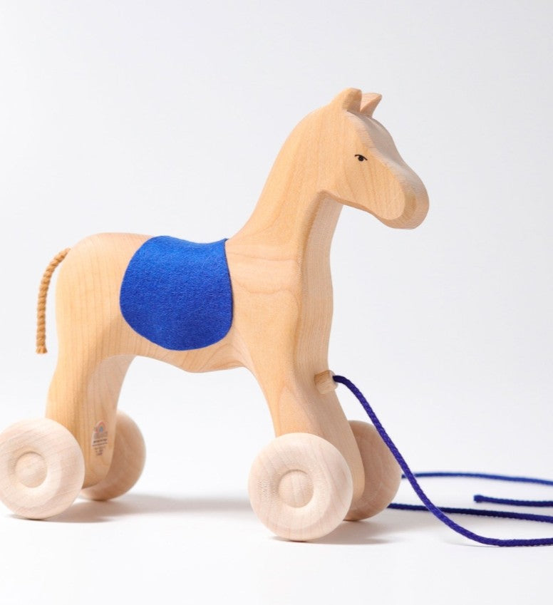 NEW! Wooden Pull-Along Horse