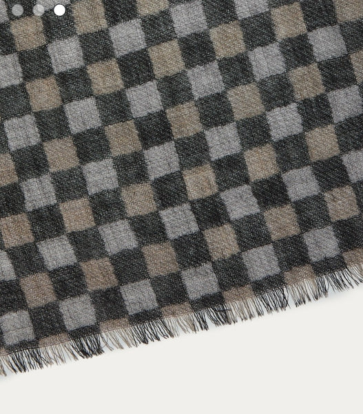 NEW! Chequered Scarf- Black