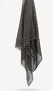 NEW! Chequered Scarf- Black