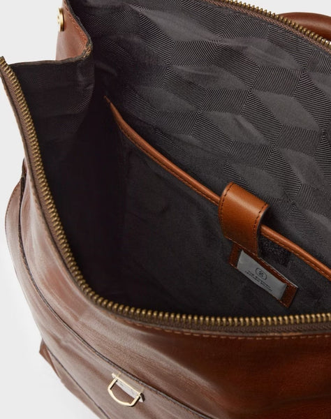 NEW! Leather Fold-Over Backpack