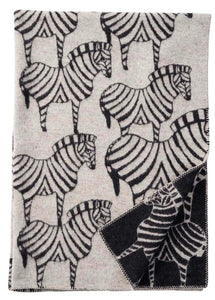 NEW! Klippan Zebra Blanket - Grey