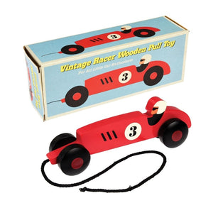 NEW! Vintage Racer Pull-Along Toy