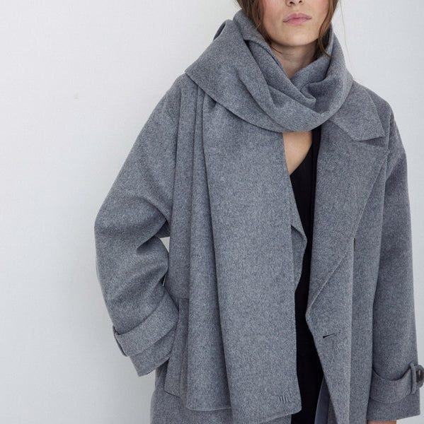 NEW! Soft Wool Scarf - Grey