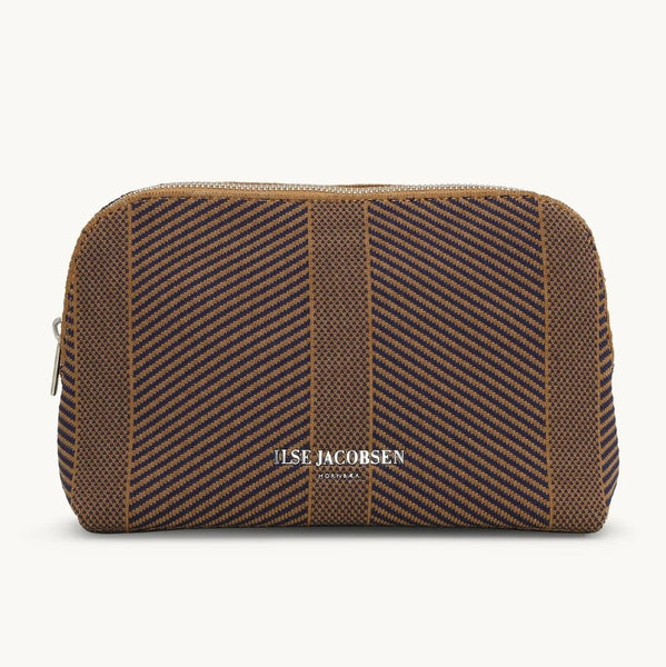 NEW!  Ilse Jacobsen Knitted Make-Up Bag - Brown