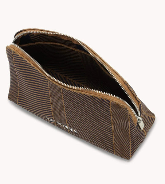 NEW!  Ilse Jacobsen Knitted Make-Up Bag - Brown