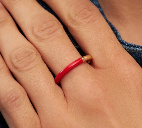NEW! Double Colour Ring - Red