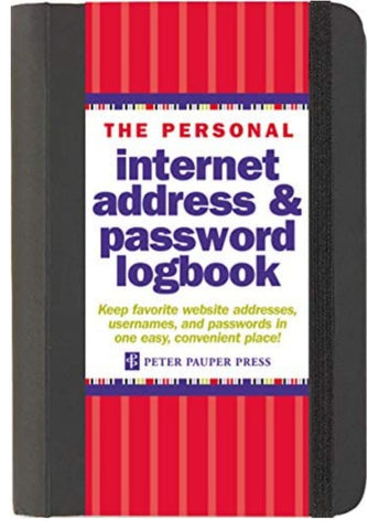Internet Address & Password Logbook