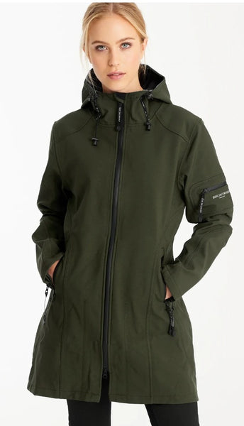 Ilse Jacobsen 3/4 Raincoat - Army Green